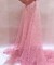 Pink Pearl Tulle Fabric by the Yard, 60" Wide Soft Pearl Scattered Mesh
